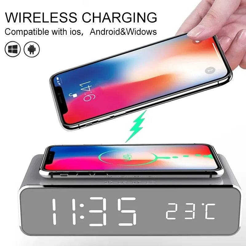 PowerTime. Wireless Charger Time Alarm Clock