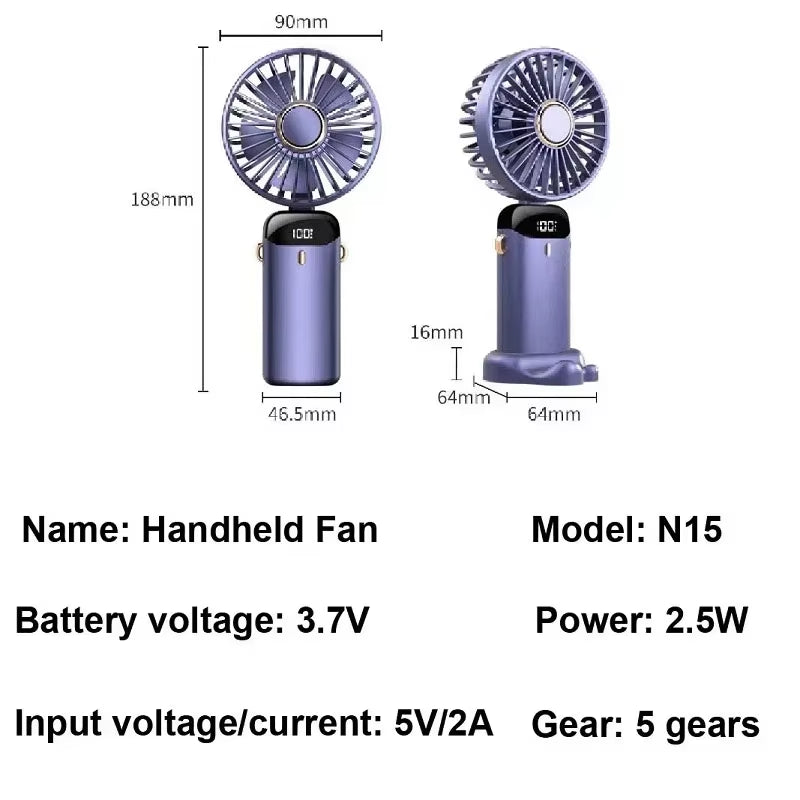 BreezeGo. Electric Fan Portable 