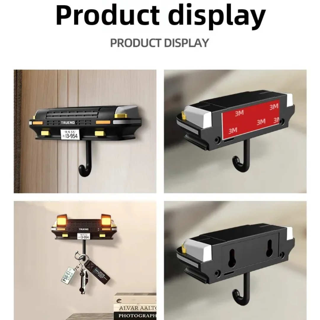 Wall-Mounted Key Holder with Light-Up