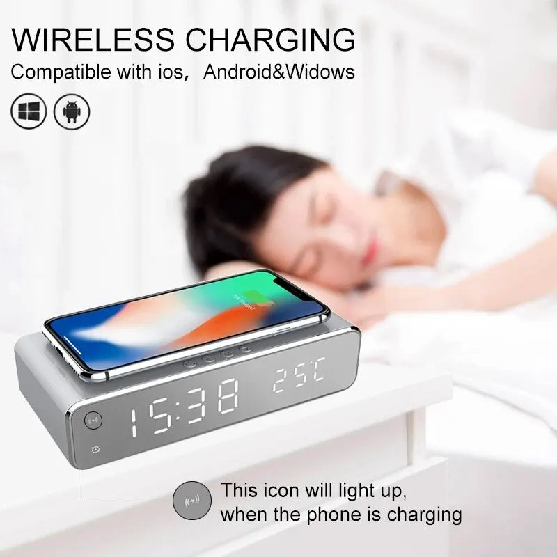 PowerTime. Wireless Charger Time Alarm Clock